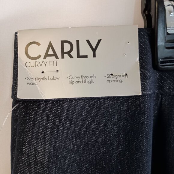Kasper Carly Curvy Fit Pants Size 8 NWT Denim Blue Straight Leg Career $99 - Picture 2 of 11